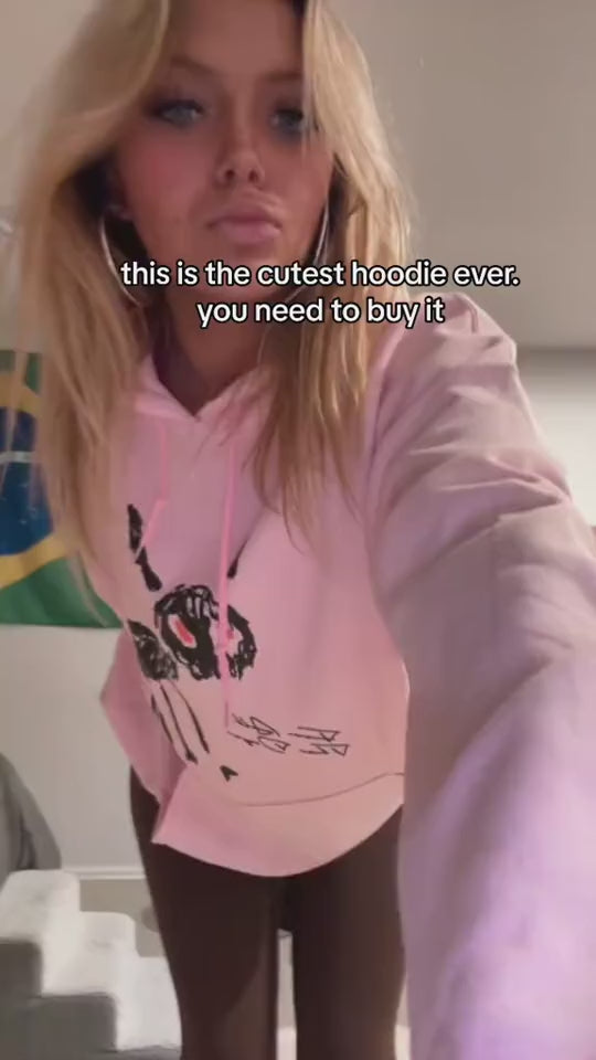 Men's Black Script Lettering Pullover Hoodie - Canine Theme