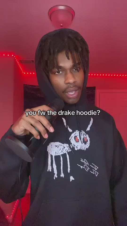 Men's Black Script Lettering Pullover Hoodie - Canine Theme